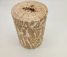 Мёд диких медоносов Вятский 1000гр бочонок Пенечек (подарочная упаковка)